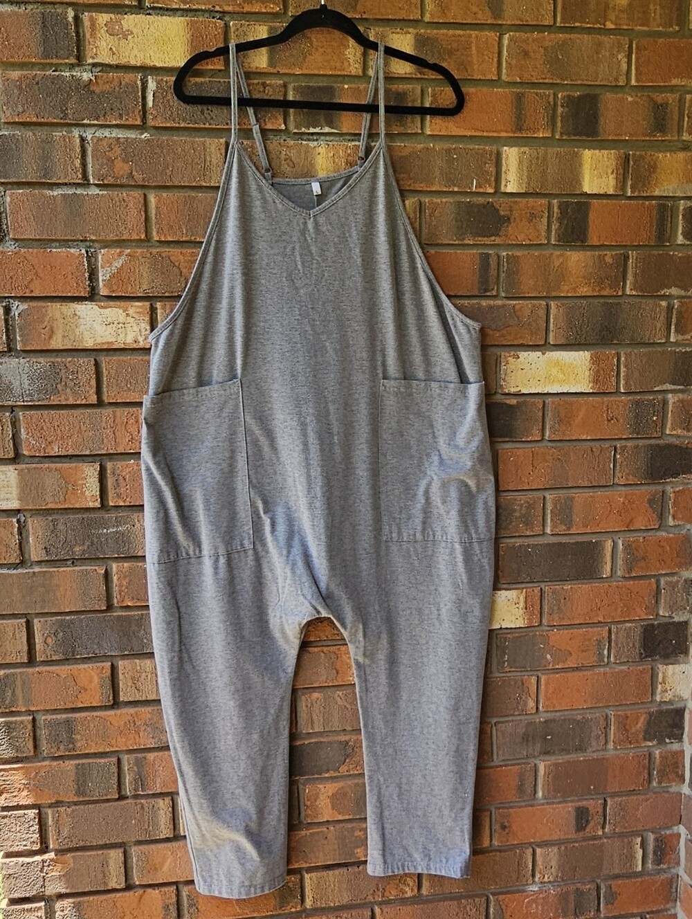 Relaxed Fit Gray Sleeveless Jumpsuit